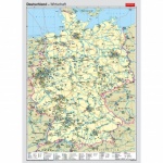 Wandkarte Deutschland, Wirtschaft, 140x205cm, 