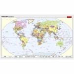 Wandkarte Die Erde, politisch, 250x150 cm, 