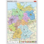 Wandkarte Deutschland, politisch, 140x210 cm, 