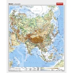 Wandkarte Asien, phys.(Vorderseite), polit.(Rückseite), 147x180 cm 