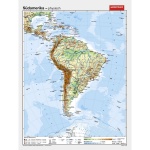 Wandkarte Südamerika, phys.(Vorderseite), polit.(Rückseite), 127x169cm 