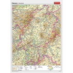 Wandkarte Hessen, phys.(Vorderseite), polit.(Rückseite), 147x202cm 