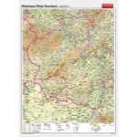 Wandkarte Rheinland-Pfalz/Saarland, phys.(Vorderseite), polit.(Rückseite), 147x202cm 