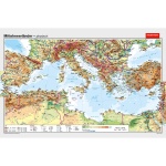 Wandkarte Mittelmeerländer, phys.(Vorderseite), polit.(Rückseite), 200x132cm, 