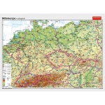 Wandkarte Mitteleuropa, phys.(Vorderseite), polit.(Rückseite), 202x147cm 