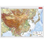 Wandkarte Ostasien, phys.(Vorderseite), polit.(Rückseite), 202x147cm 