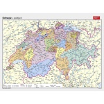 Wandkarte Schweiz, politisch, 193x144cm, 