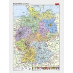 Wandkarte Deutschland, polit.(Vorderseite), stumm (Rückseite), 105x141cm, 