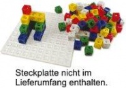 Steckwürfel, Kantenlänge 1,6 cm, allseitig steckbar, 100 Stück 