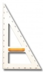 Zeichendreieck, 90°,60°,30°, Kunststoff weiß, Hypotenuse 50 cm 