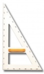 Zeichendreieck, Hypotenuse 60 cm, Original Karl Wissner, Kunststoff weiß 