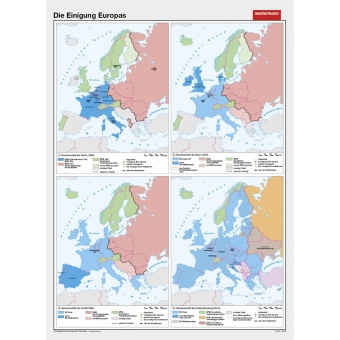 Wandkarte Die Einigung Europas, 140x200 cm, 