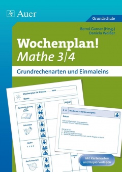 Wochenplan Mathe 3/4, Grundrechenarten und 1x1 