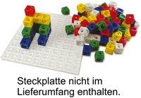 Steckwürfel, Kantenlänge 1,6 cm, allseitig steckbar, 100 Stück 