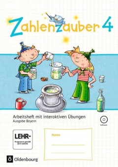 Zahlenzauber 4. Arbeitsheft mit interaktiven Übungen + CD-ROM und Lösungsheft Bayer 