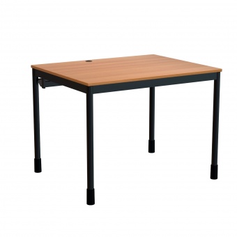 EDV-Tisch, 100x80 cm (B/T), 72 cm hoch, offener Blechkabelkanal Schulbedarf seit 1970