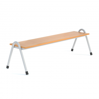 Sitzbank stapelbar, 150 cm breit, melaminharzbeschichtete Spanplatte, 