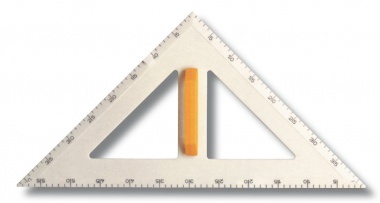 Zeichendreieck, 90°,45°,45°, Kunststoff weiß, Hypotenuse 50 cm Zeichendreieck, 90°,45°,45°, Kunststoff weiß, Hypotenuse 50 cm