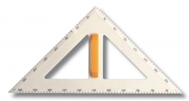 Zeichendreieck, 90°,45°,45°, Kunststoff weiß, Hypotenuse 50 cm 