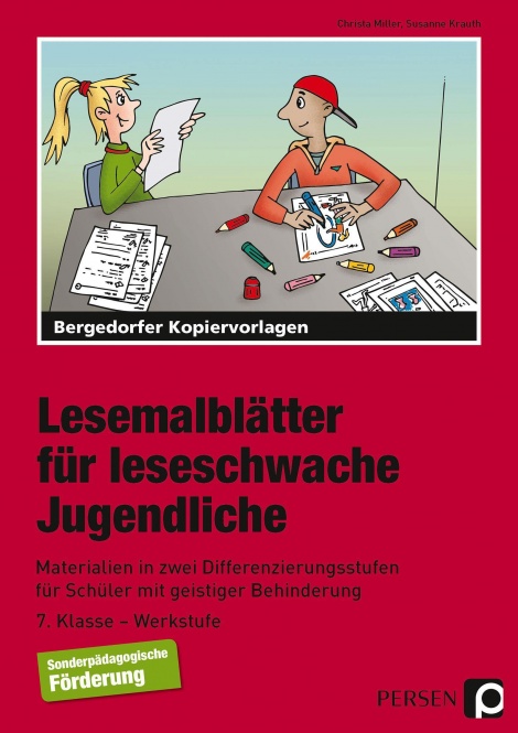 Lesemalblätter für leseschwache Jugendliche 