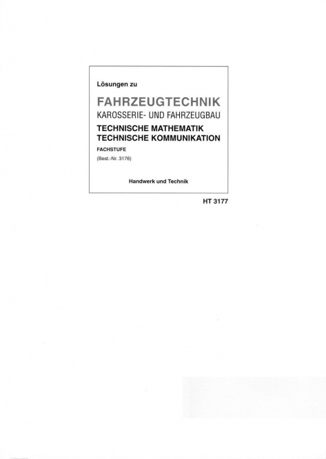 Karosserie- und Fahrzeugbau. Lösungen 