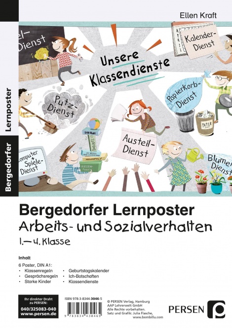 Lernposter Arbeits- und Sozialverhalten 1.-4. Kl. 6 Poster für den Klassenraum 