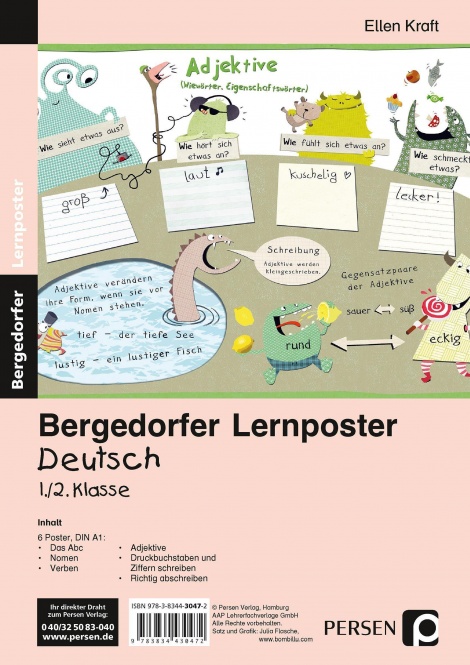 Lernposter Deutsch 1./2.Klasse 6 Poster für den Klassenraum 